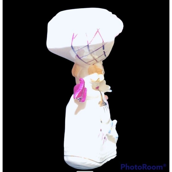 VTG 1955 Vase Lefton Miss Dainty Rare Wall Plaque‎ Retro Ceramic Lady Purse Hat - Picture 3 of 7